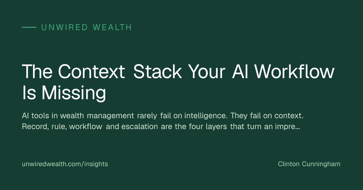 The Context Stack Your AI Workflow Is Missing | Unwired Wealth